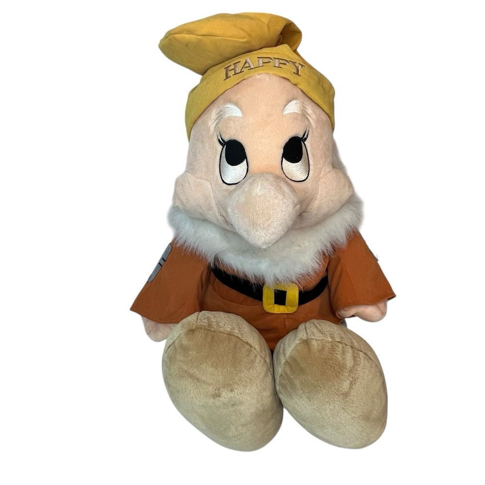 Disney Happy Dwarf Stuffed Plush Snow White and The Seven Dwarfs‎ 27"